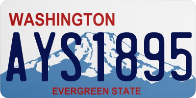 WA license plate AYS1895