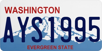 WA license plate AYS1995