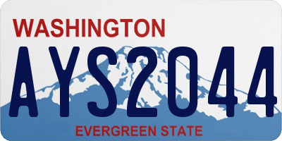 WA license plate AYS2044