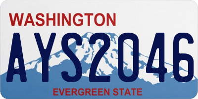 WA license plate AYS2046