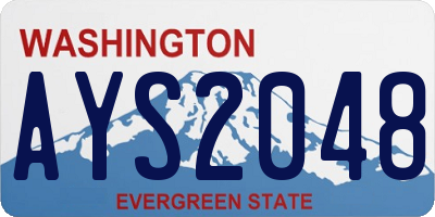 WA license plate AYS2048