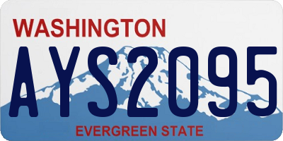 WA license plate AYS2095