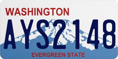 WA license plate AYS2148