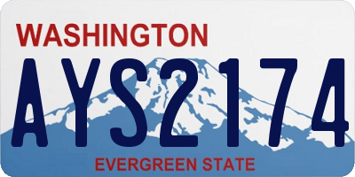 WA license plate AYS2174