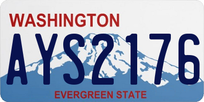 WA license plate AYS2176