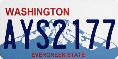 WA license plate AYS2177