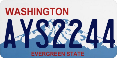 WA license plate AYS2244
