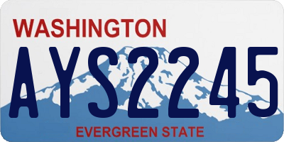 WA license plate AYS2245