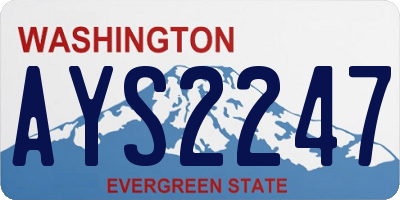 WA license plate AYS2247