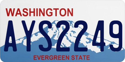 WA license plate AYS2249