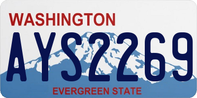 WA license plate AYS2269