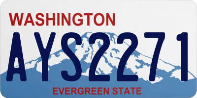 WA license plate AYS2271