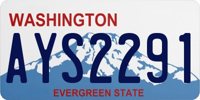 WA license plate AYS2291