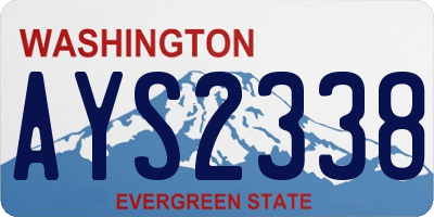 WA license plate AYS2338