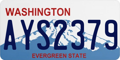 WA license plate AYS2379