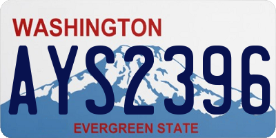 WA license plate AYS2396
