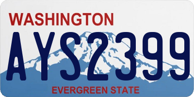 WA license plate AYS2399