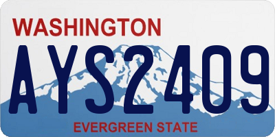 WA license plate AYS2409