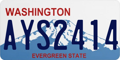 WA license plate AYS2414