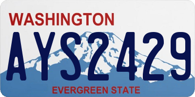 WA license plate AYS2429