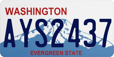 WA license plate AYS2437