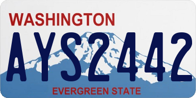 WA license plate AYS2442
