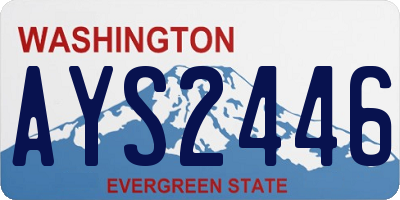 WA license plate AYS2446
