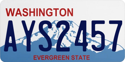 WA license plate AYS2457