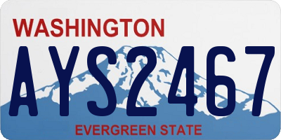 WA license plate AYS2467