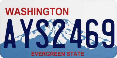 WA license plate AYS2469