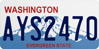 WA license plate AYS2470
