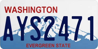 WA license plate AYS2471