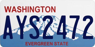 WA license plate AYS2472