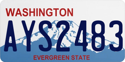 WA license plate AYS2483