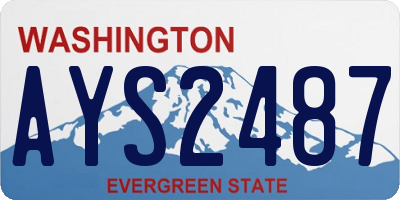 WA license plate AYS2487