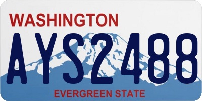 WA license plate AYS2488