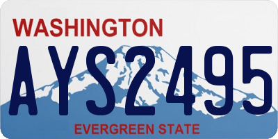 WA license plate AYS2495
