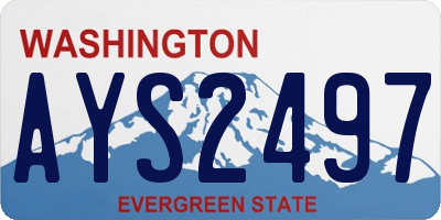 WA license plate AYS2497