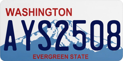 WA license plate AYS2508