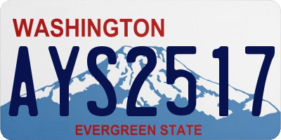 WA license plate AYS2517