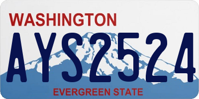 WA license plate AYS2524