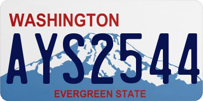 WA license plate AYS2544