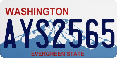 WA license plate AYS2565