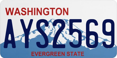 WA license plate AYS2569