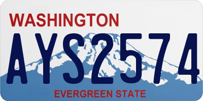 WA license plate AYS2574