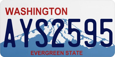 WA license plate AYS2595