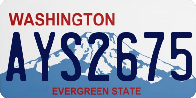 WA license plate AYS2675