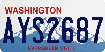 WA license plate AYS2687