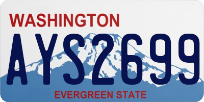 WA license plate AYS2699