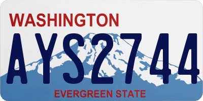 WA license plate AYS2744
